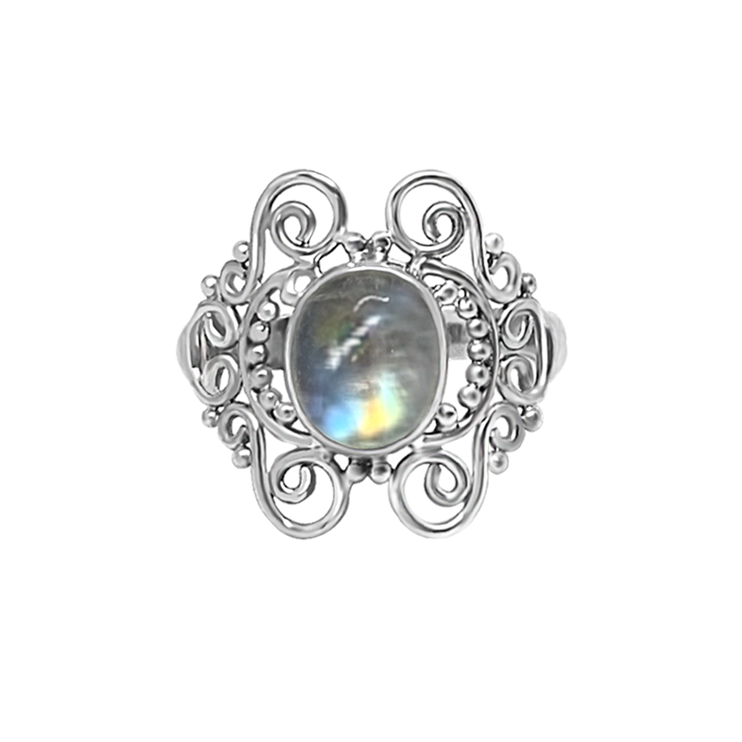 handmade sterling silver ring moonstone bohemian jewelry kemmi collection
