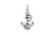 Men's sterling silver anchor pendant handmade nautical Kemmi Collection