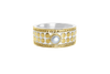or jaune 18 carats vermeil large bande perle naturelle bijoux fait main boho chic collection kemmi