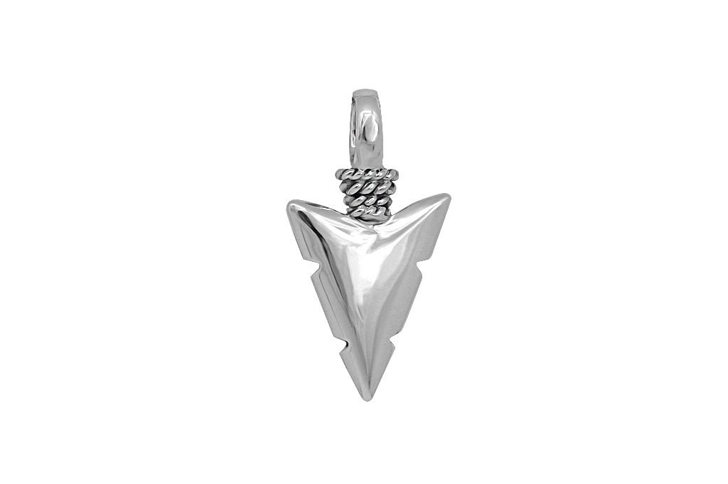 Pendentif homme tête de flèche en argent accessoire de style moderne bijoux Collection Kemmi