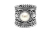 statement sterling silver ring pearl boho bohemian gypsy jewellery kemmi collection