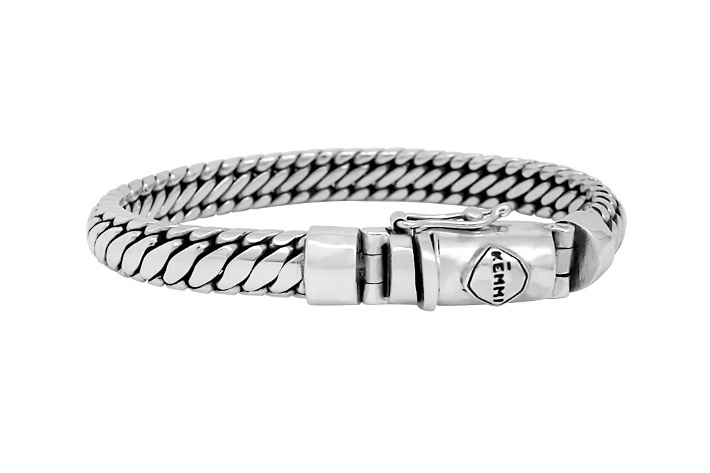 bracelet en argent sterling pour homme moderne classique accessoire fait main collection kemmi
