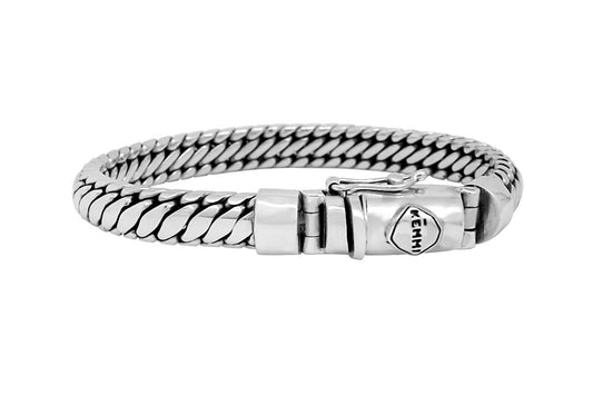 men's sterling silver bracelet modern classic handmade accessory kemmi collection