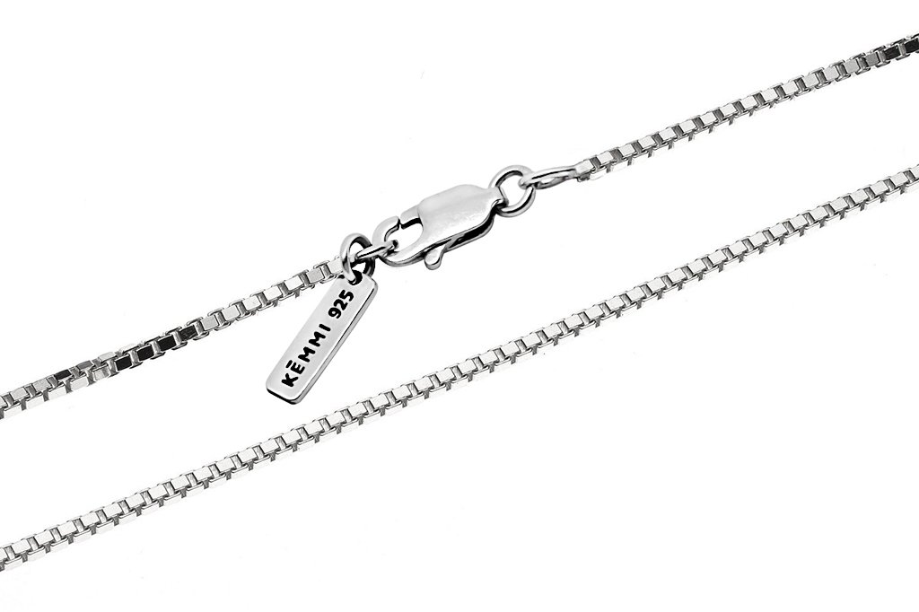 Collier chaîne en argent sterling pour homme avec fermoir mousqueton Collection Kemmi