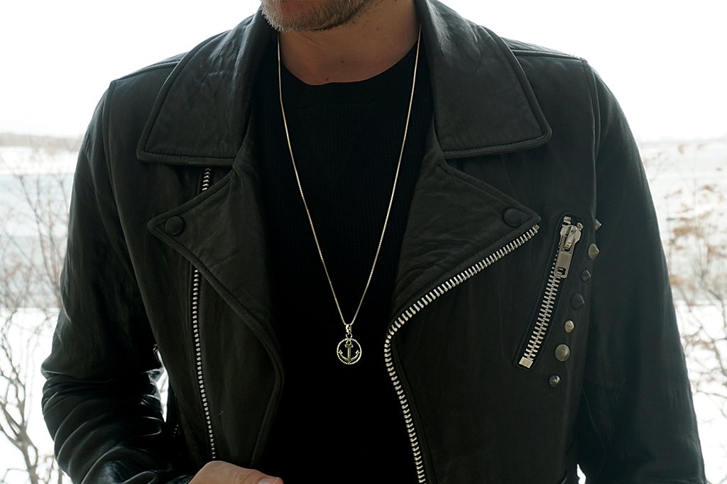 collier homme en argent sterling pendentif ancre accessoire de mode Collection Kemmi