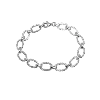 Bracelet à maillons torsadés en argent