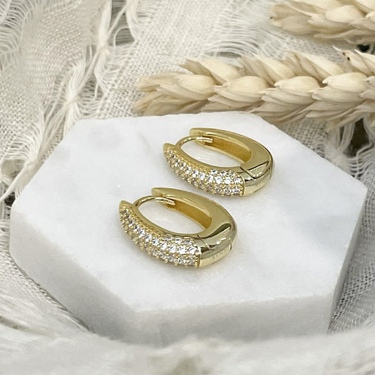 Pavé Chunky Hoops