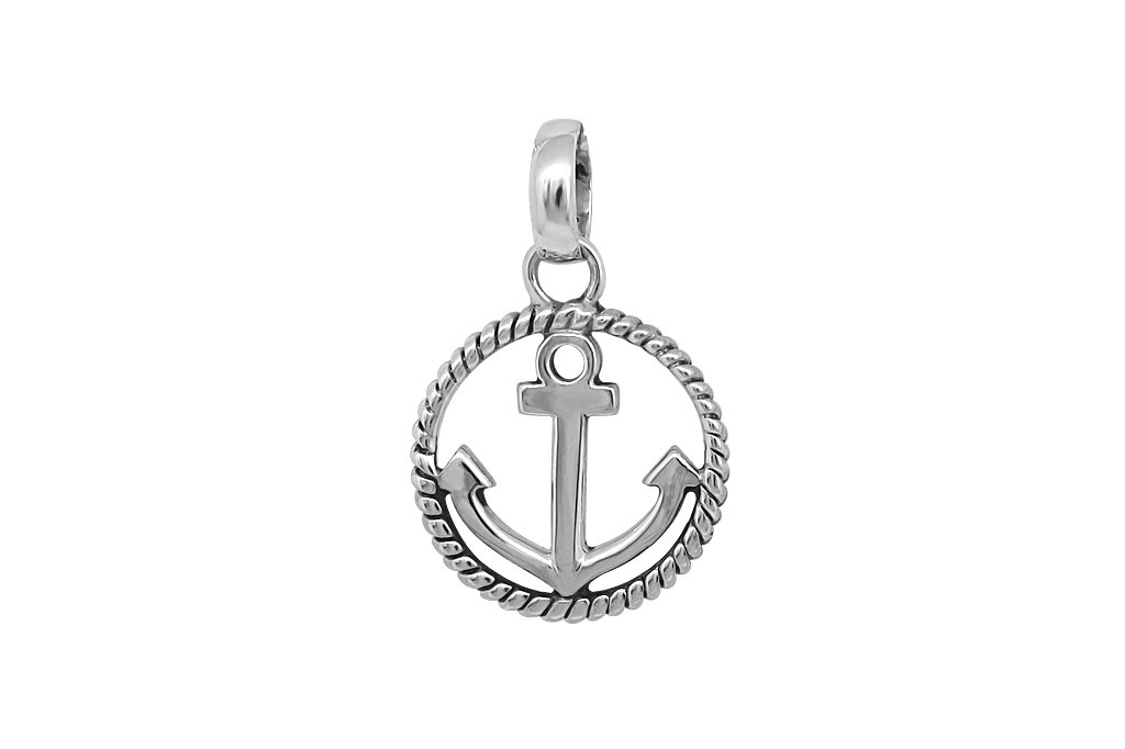 men's sterling silver anchor pendant classic bohemian style Kemmi Collection