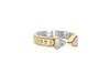 Bague manchette en or jaune 18 carats triangle zircone cubique boho chic bijoux empilables fait main collection kemmi