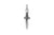 men's sterling silver dagger pendant necklace handmade modern style Kemmi Collection
