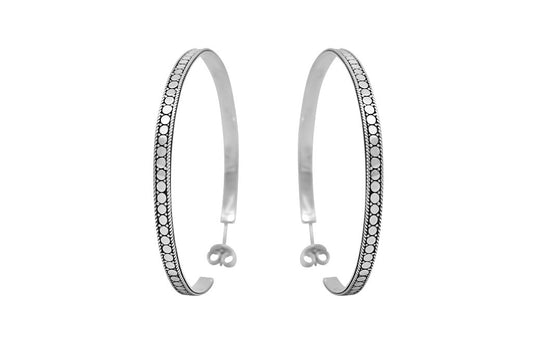 sterling silver earrings hoops handmade boho bohemian chic gypsy jewelry kemmi collection