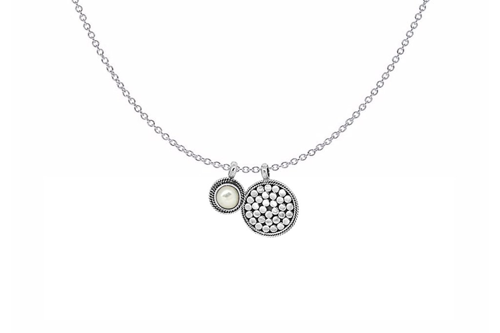 collier en argent sterling perle pendentif bohème chic mode bijoux faits main collection kemmi