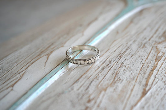 Women's Silver Midi Ring Stackable Boho chic Gypsy Handmade Jewelry Kemmi Collection