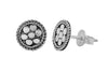 boucles d'oreilles clous d'oreilles en argent pour femmes disques de forme ronde bijoux bohème gitan collection kemmi