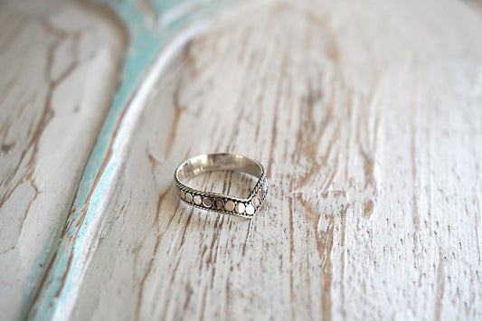 Silver Midi Ring Stackable Jewelry Handmade Bohemian Boho Chic Style Kemmi Colletion