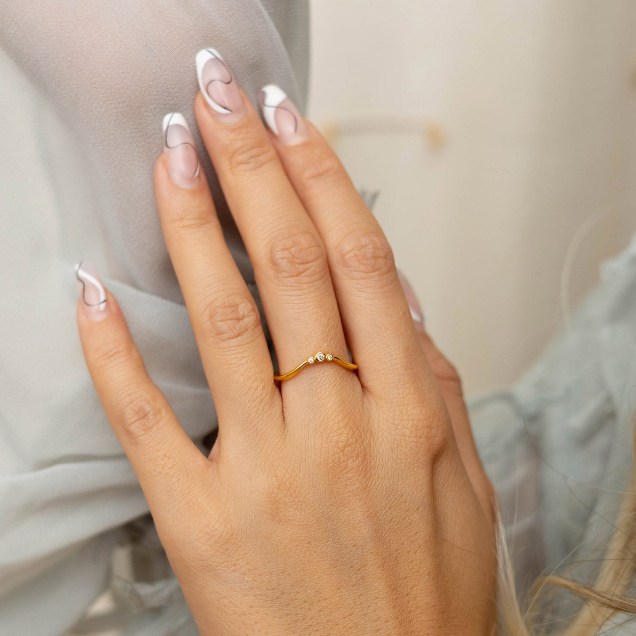 Drea White CZ Ring