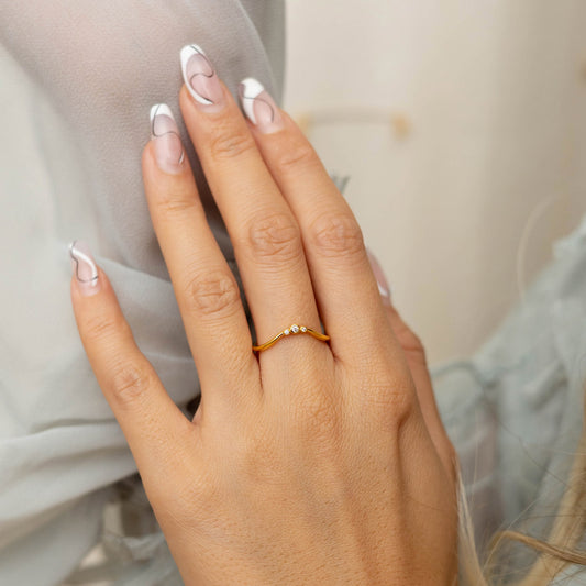 Drea White CZ Ring