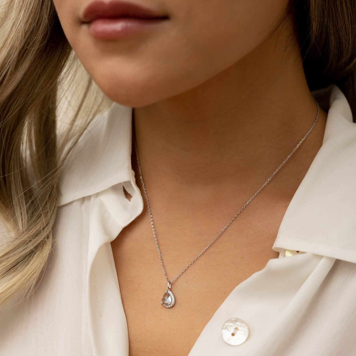Eira Blue Topaz Necklace