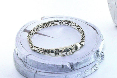 men's solid silver bracelet handmade modern style fashion accessory kemmi collection