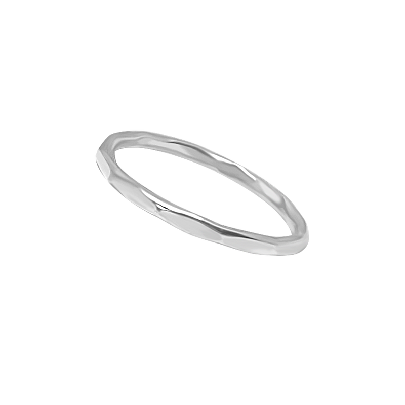 bande de style facette faite à la main en argent sterling empilable boho chic bijoux bohème collection kemmi