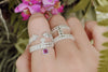 women's handmade sterling silver rings amethyst stone purple flower kemmi collection
