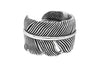 feather style sterling silver ring mens adjustable bohemian modern style kemmi collection