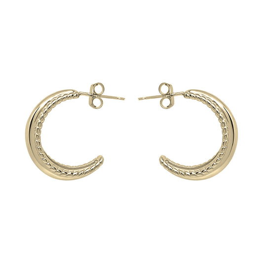 Dome Stud Hoop Earrings