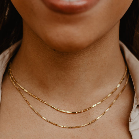 Layered Box Chain Necklace