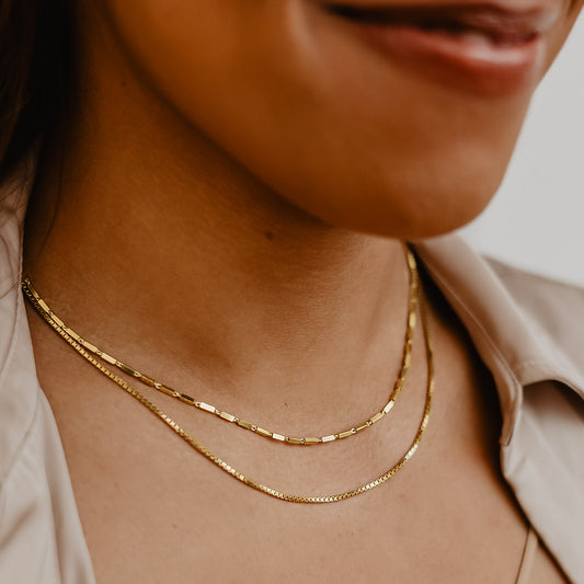 Layered Box Chain Necklace