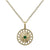 Collier pendentif boussole en vermeil en or 18 carats émeraude pierres précieuses boho chic bijoux faits à la main collection kemmi