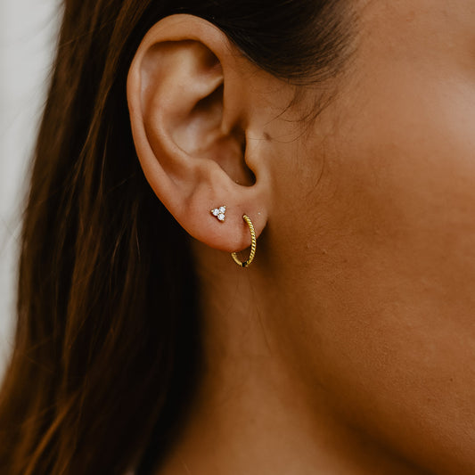 Small Twist Hoop Earrings