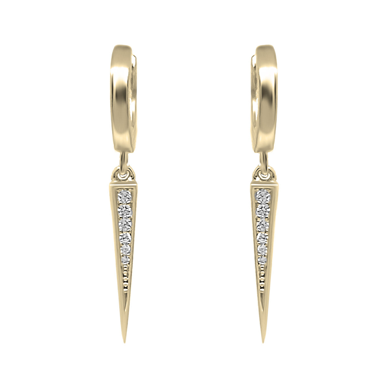Spike CZ Hoop Earrings