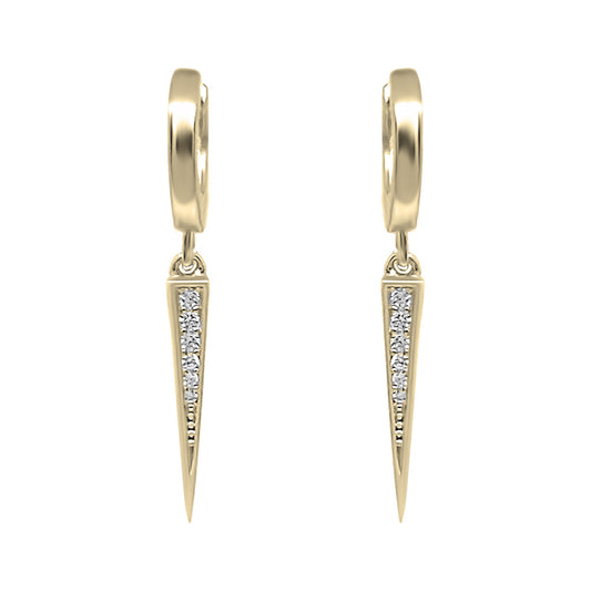 Spike CZ Hoop Earrings
