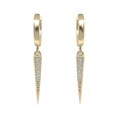 Boucles d'oreilles créoles Spike CZ