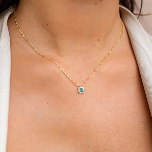 Collier Pendentif Malachite