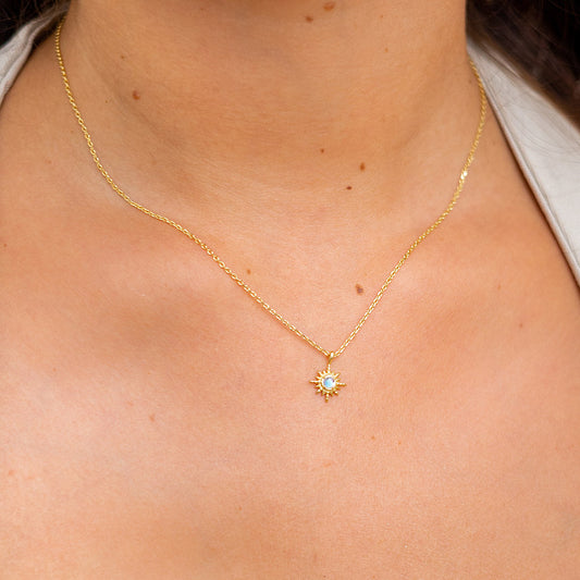 Collier Pierre de Lune Étoile