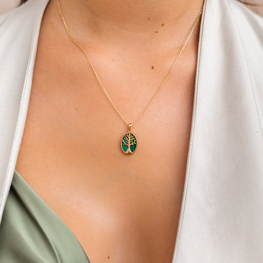 Collier Arbre de Vie Malachite