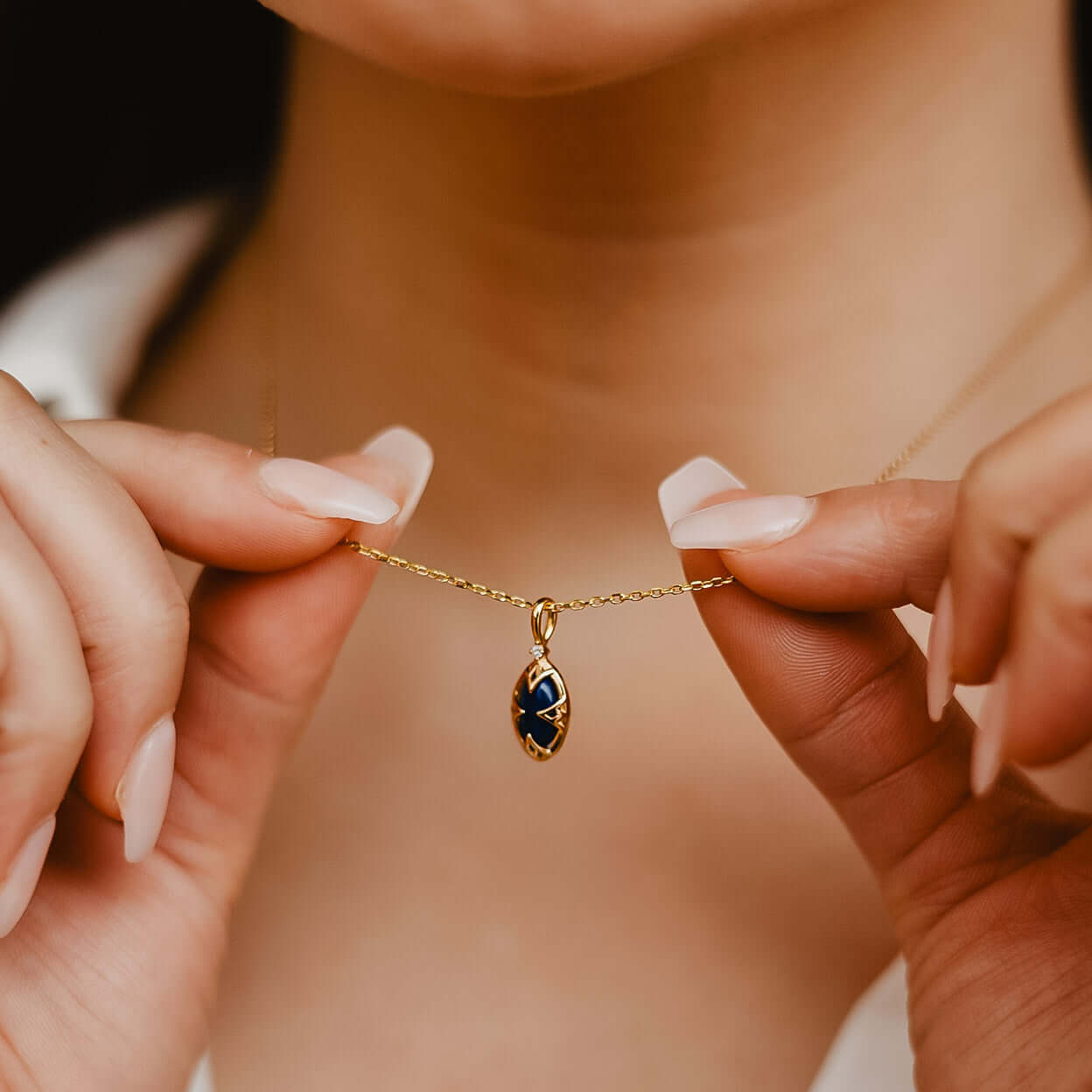 Zalie Lapis Lazuli & Crystal Necklace