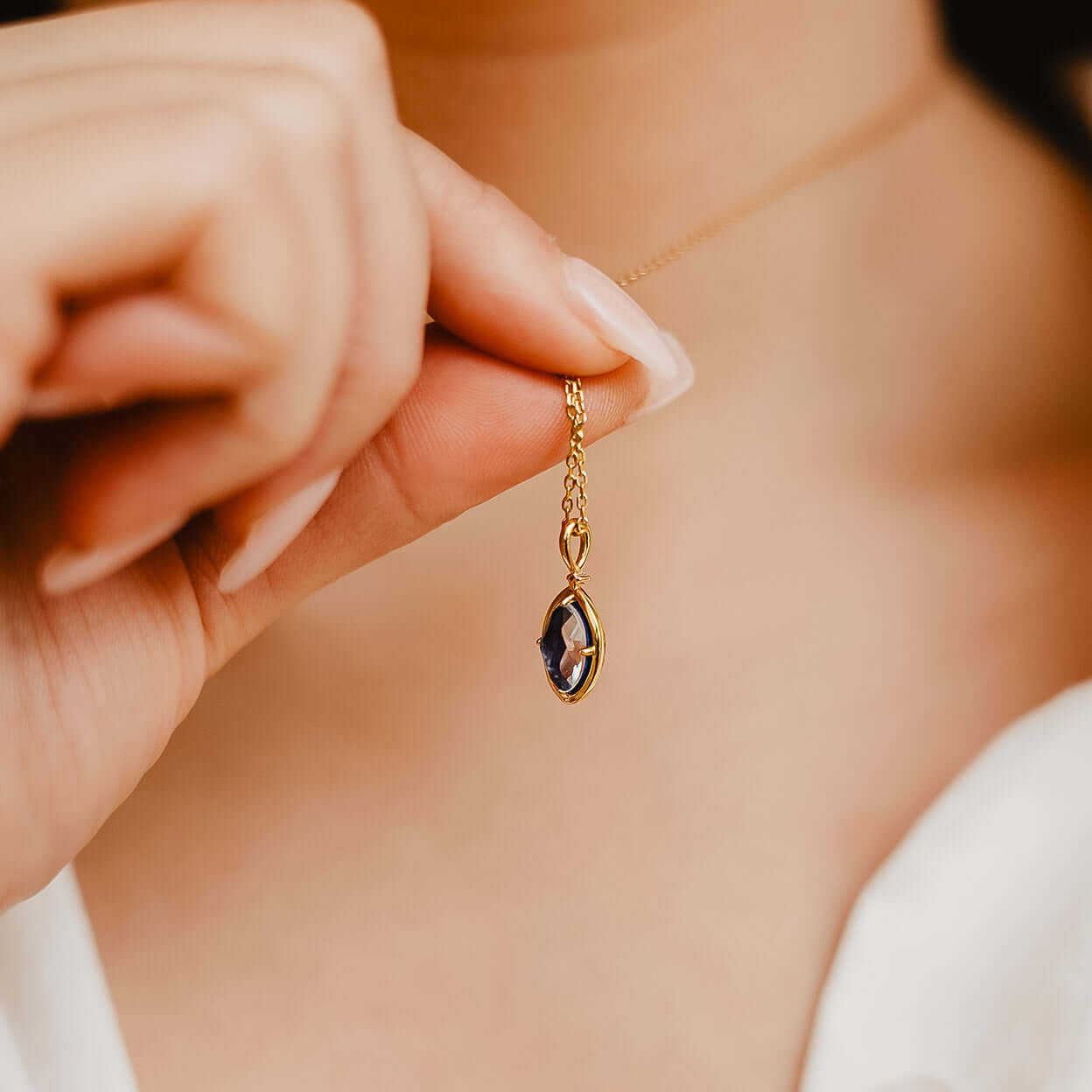Zalie Lapis Lazuli & Crystal Necklace