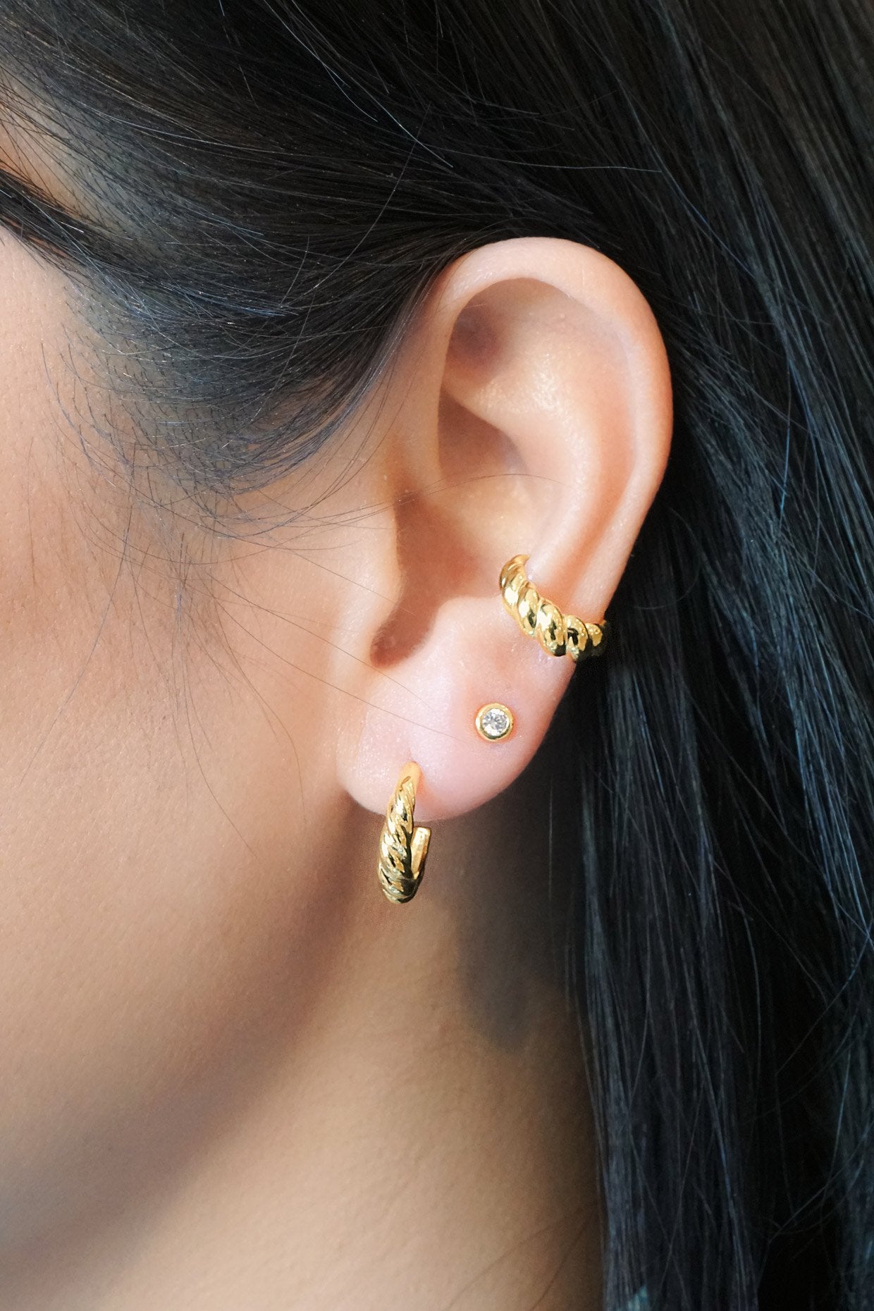 Croissant Stud Hoops