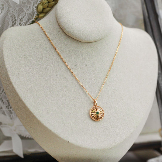 Collier Émeraude Rosace