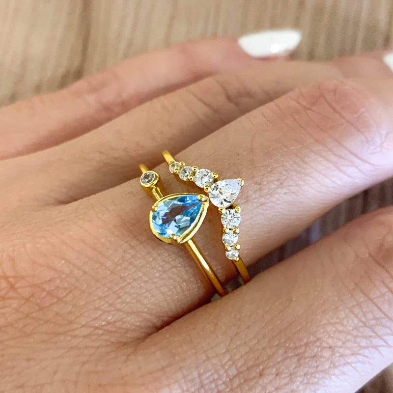 Bague Topaze Bleu Suisse Briar