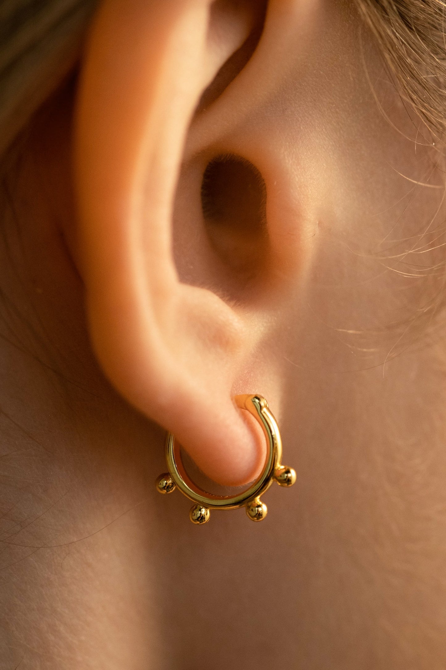 Dotted Hoops Earrings