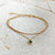 dainty double chain bracelet 18k gold vermeil handmade emerald stone boho chic jewelry kemmi collection