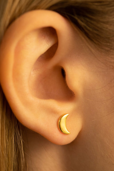 Boucles d'oreilles en forme de croissant