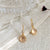 18k gold vermeil earrings rose quartz tear drop shape handmade jewelry kemmi collection