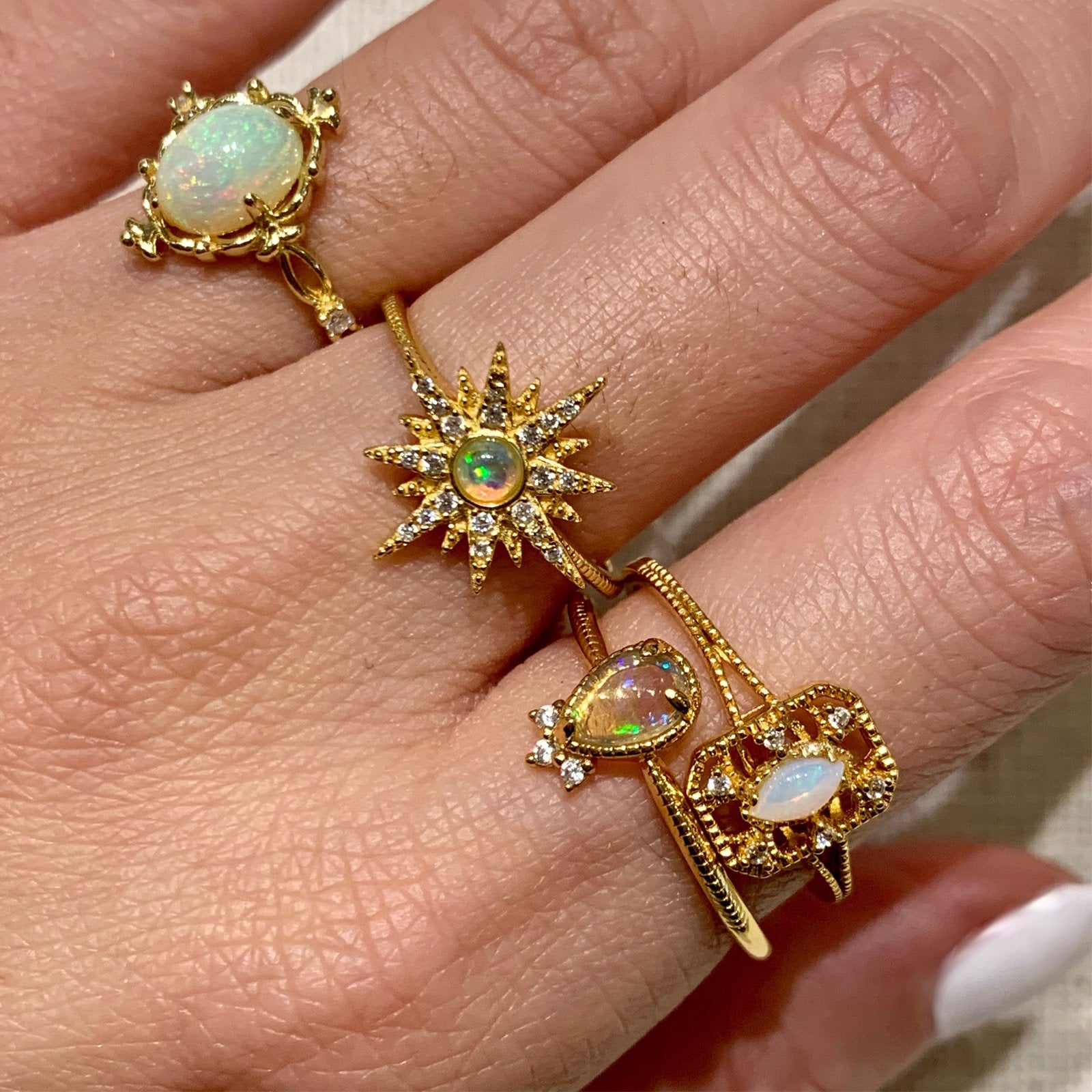 Opal clearance sun ring