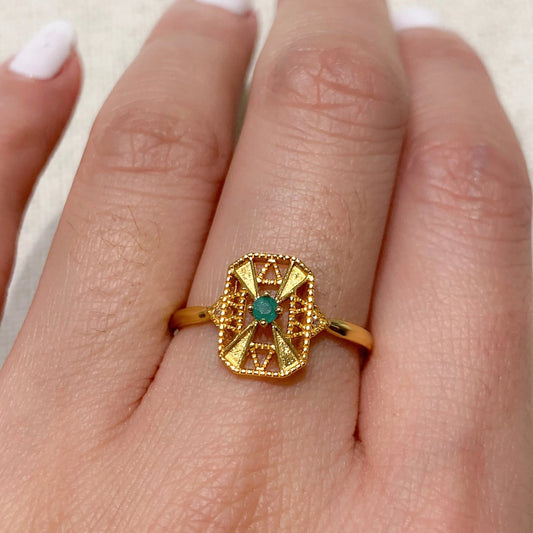 Bague Soleil Emeraude