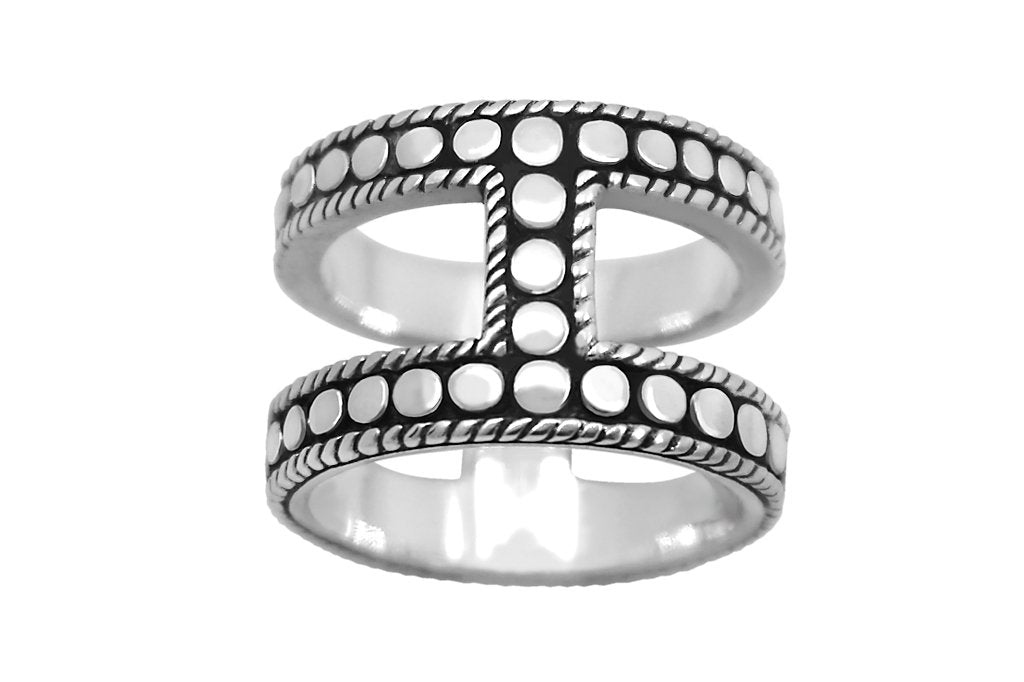handmade solid sterling silver ring statement style oxidized classic kemmi collection