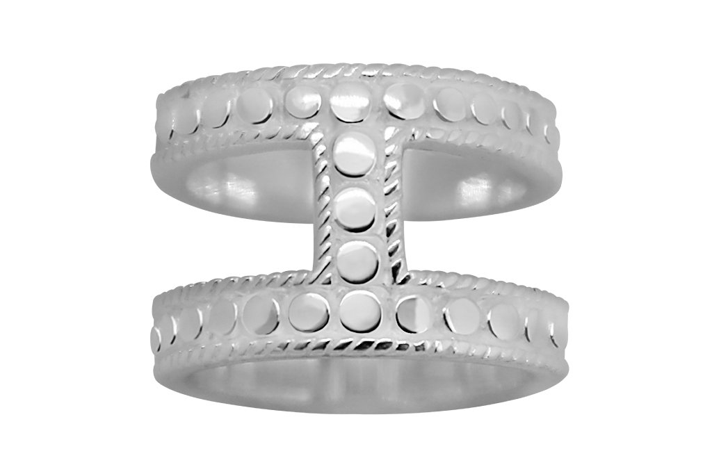 women's sterling silver ring double band handmade jewelry boho bohemian chic kemmi collection